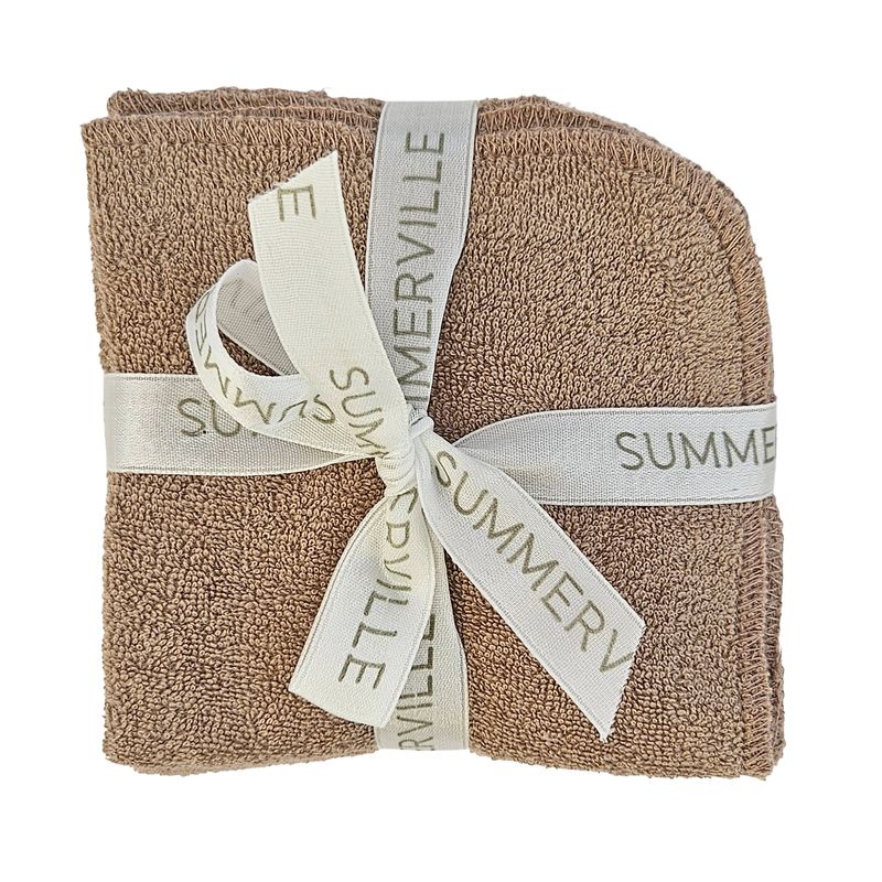 Summerville Organic vaskekluter, 5pk, Warme taupe