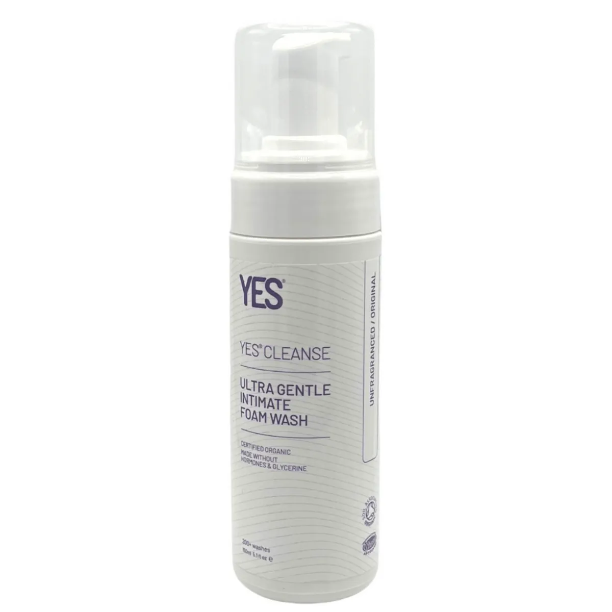 YES CLEANSE Intimvask skum sertifisert økologisk, 150ml, roseduft
