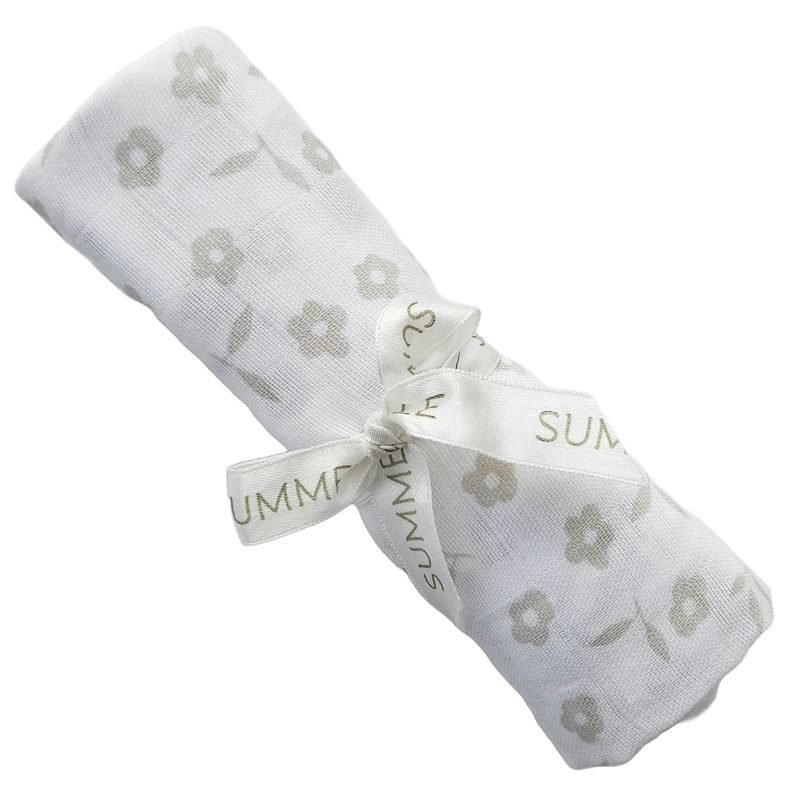 Summerville Organic Muslin Gulpeklut, 1-pk, Petal silver grey