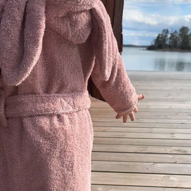 Hovedbilde Summerville Badekåpe med ører, pale mauve