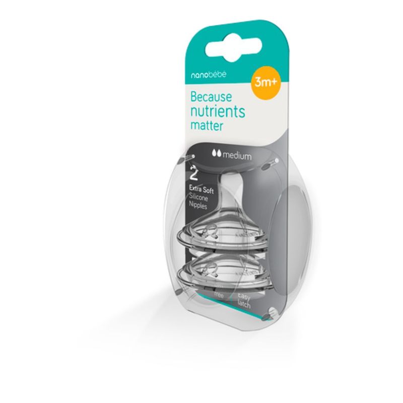 Nanobébé Silikon tåtesmokker - 2pk - Gen 1