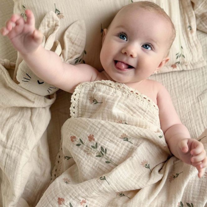 Hovedbilde Summerville Organic Crinkle muslin teppe/klut med ...