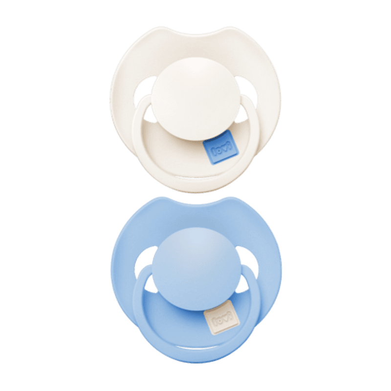 LOVI Prime Silicone Dynamic Soother 0-6m, 2stk, Frost/Glacier Cream