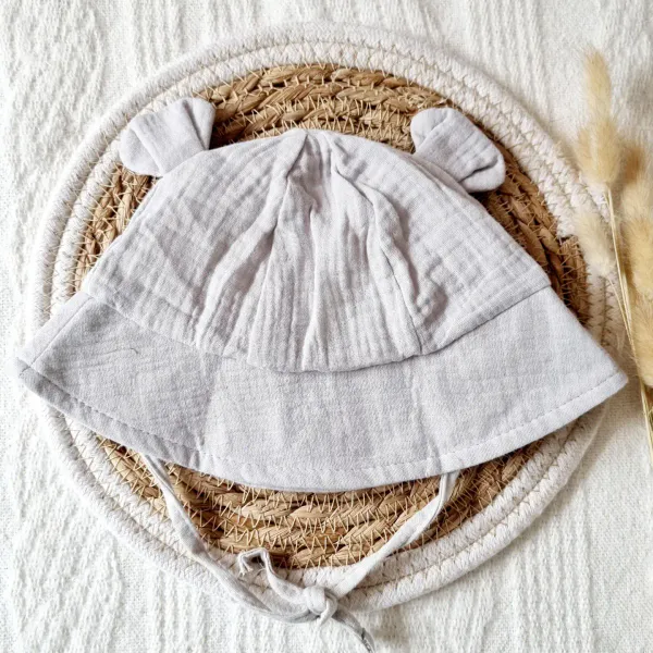 Hovedbilde Rammelaartje - Solhatt for barn - Grey 