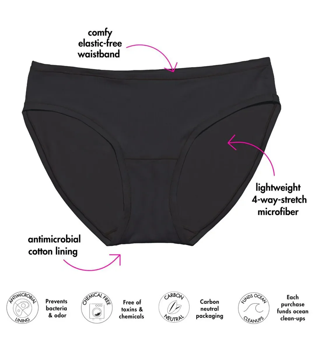 Panic Panties - L/XL pre-washed 4-way stretch truse, svart