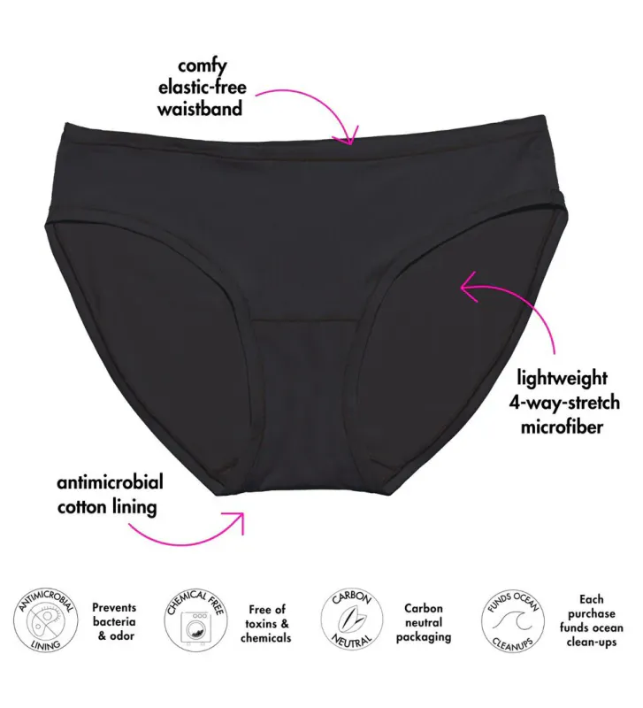 Panic Panties - L/XL pre-washed 4-way stretch truse, svart