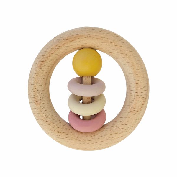 Hovedbilde Summerville Organic Wooden Ring Rattle, oker