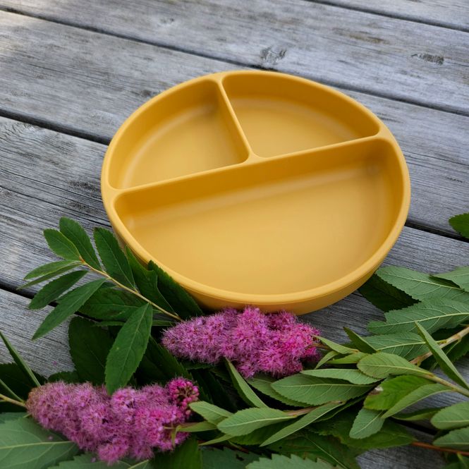 Hovedbilde Summerville Organic Tallerken delt silikon, oker