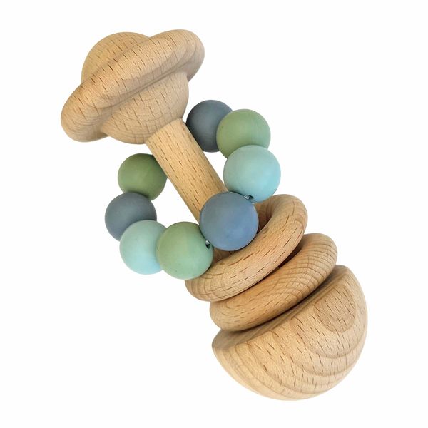 Hovedbilde Summerville Organic Wooden Rattle, blå