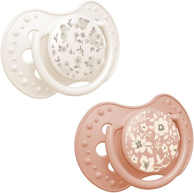 Hovedbilde LOVI Silicone Dynamic Soother 0-6m, 2stk, Blossom ...