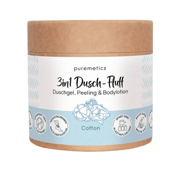 Hovedbilde Puremetics 3-i-1 Dusch-Fluff dusjsåpe «bomull»