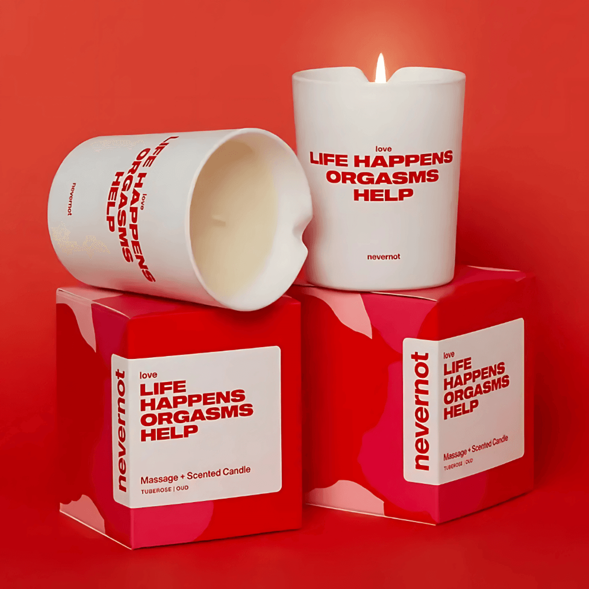 Nevernot Duftlys - som blir til massasjeolje når det er tent